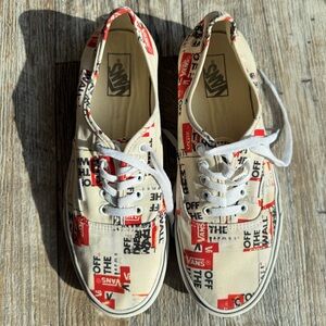 VANS Off The Wall Packing Tape Print Sneakers Men’s Size 11 Canvas Lace-Up Style